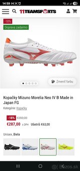 Kopačky Mizuno Morelia Neo IV Β Made in Japan FG - 7