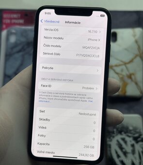 Apple iPhone X 256 GB Space Gray / 100% batéria - 7