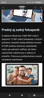 Predám takmer nový tablet Blackview 11 "blue - 7