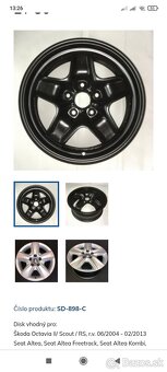 Puklice Nissan R16 originál diel - 7