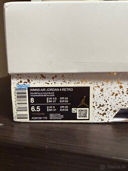 Jordan 4 Metalic Gold 39 - 7