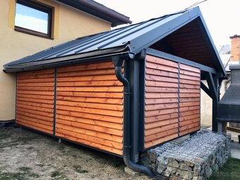 Prístrešky Pergoly Altanky Terasy Drevené Žaluzie - 7