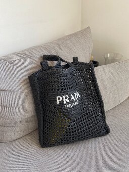 Unisex letní taška Prada, model logo crochet tote - 7