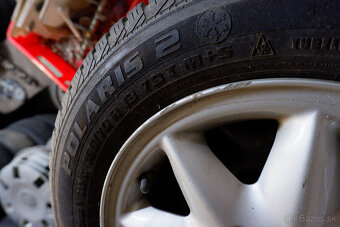 13" Hlinikové disky 4x100 so zimnými pneu - 7