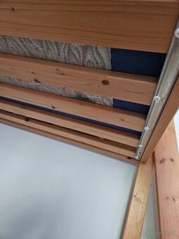 Ikea Posteľ vysoká rám drevo Masív Borovica - 7