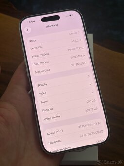 iPhone 17 Pro 256gb Silver top stav - 7