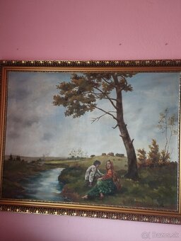 Obrazy olejomaľby na plátne staré obrazy - 7