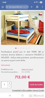 Poschodová posteľ 140 Terry Masív - 7