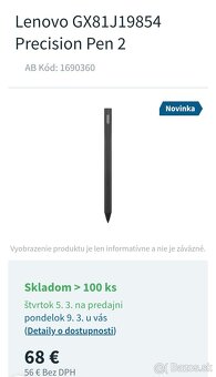 Predám Lenovo Yoga Tab 11 + Lenovo Pen 2 - 7