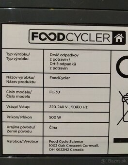 FoodCycler FC-30 500W Vyrobca Canada - 7