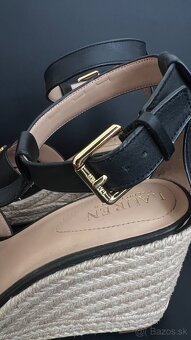 Ralph Lauren kožené sandále na podpätku - 7