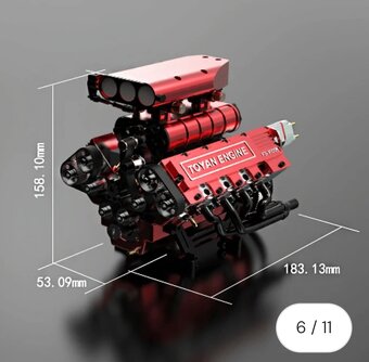 Toyan V8 FS-V800 – modelársky motor - 7