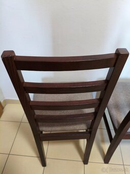 Jedálenské stoličky - orech/hnedá 3ks - 7