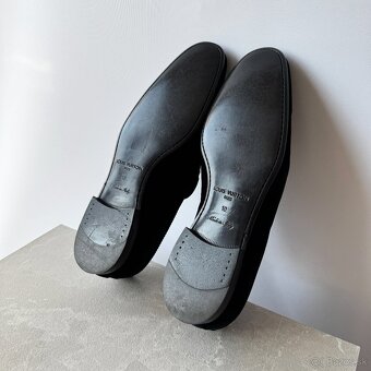 Originál LOUIS VUITTON pánske modré navy topánky loafers - 7