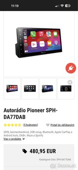 Predám autorádio Pioneer SPH-DA77DAB - 7