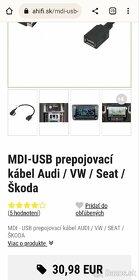 MDI-USB prepojovací kábel Audi / VW / Seat / Škoda - 7
