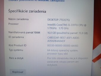 predám 17" ntb DELL / Intel core i5 / 16gb ram / ssd - 7