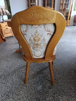 Rustikální jídelní set, stůl, 2 židle, masív, nábytek - 7
