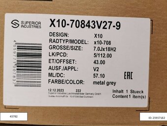 Vw Tiguan, Škoda Kodiaq alu disky R18 5x112 ET43 1222 - 7
