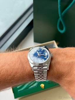 Rolex Datejust Blue “Motif dial” 41mm, Full set - 7