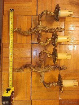 Pár - 2ks, elegantné francúzke nástenné lampy - 7