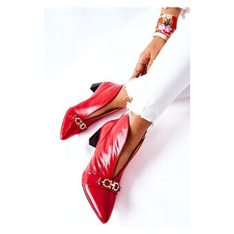 Červené kožené čižmy v.40 - 7