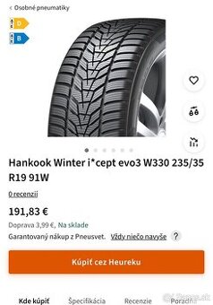 Hankook Winter icept evo3 235/35 R19 - 7