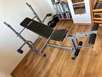 Bench press lavica inSPORTline spolu so závažiami a tyčami - 7