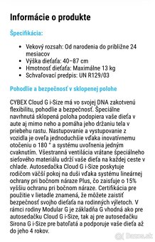 Vajíčko / autosedačka Cybex Cloud G i-size Plus Moon Black - 7