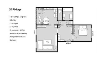 PREDAJ | 2 izbový ZARIADENÝ byt 60 m² s LOGGIOU, okamžité bý - 7