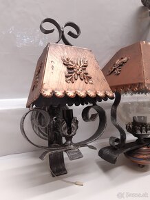 Set dvoch svietidiel kov+sklo - 7