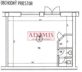 Prenájom priestorov 38m2 v historickom centre, zľava 50% Hla - 7