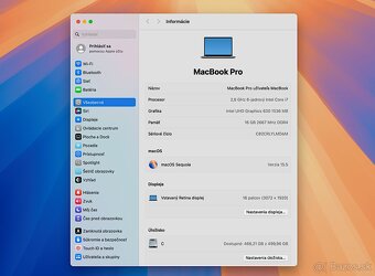 MacBook Pro 16" i7-2.6GHz/16GB/512GB, Výdrž batérie 6 hod. - 7