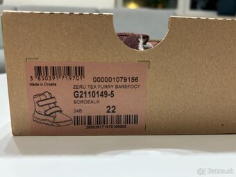 Zimné detské barefoot topánky Froddo, bordové zateplené, 22 - 7