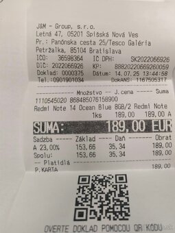 Vymenim Redmi Note 14 verzia 8/256gb iba vyskusany - 7