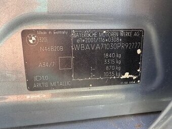 Náhradní díly e90 arktis silber metallic arktissilber a34/7 - 7