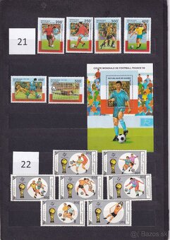Kompetné série známok a aršíky - šport, futbal - 7
