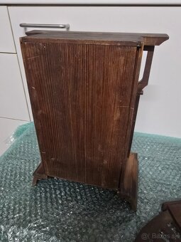 Starožitne stolové hodiny drevene - 7