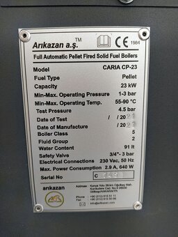 Kotol na pelety 23kW-nový, nepoužívaný - 7