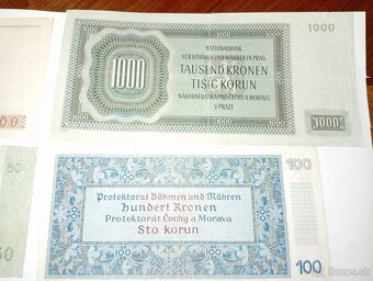 SESTAVA BANKOVEK 1-1000 K, 40. LÉTA, VŠE NEPERFOROVANÉ - 7