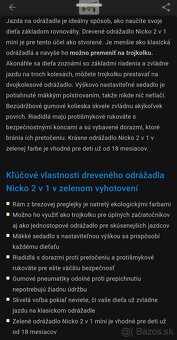 Nicko Drevené odrážadlo 2v1 mini farba:zelená - 7