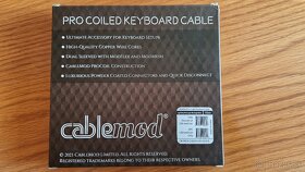 CableMod Pro Coiled Keyboard Cable / Light Blue - 7