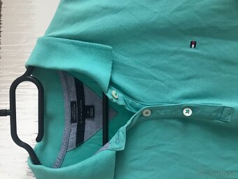 TOMMY HILFIGER originál azurove damske polotricko S/M - 7