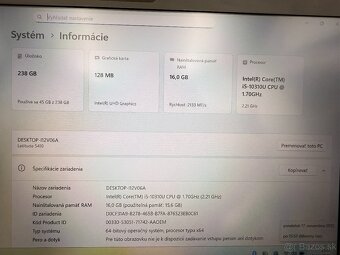 Notebook Dell Latitude 5410 i5-10310U / 16GB RAM / 256GB SSD - 7