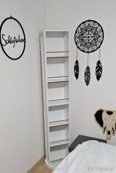 Otočná kúpeľňová skrinka / biela - 7