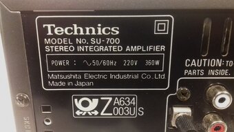 ClassA = 360W zosilnovac TECHNICS SU-700, vyroba Japan, AZ02 - 7