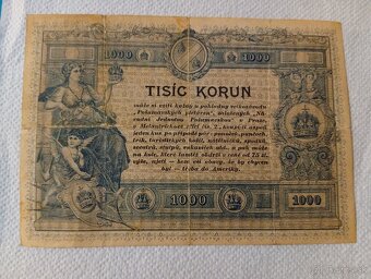 Veľmi vzácna 1000 Korún 1919 - 7