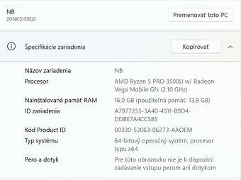 Lenovo ThinkPad T495 14", AMD Ryzen 5 PRO 3500U, RAM 16GB - 7