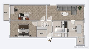 M. R. Štefánika - 3 izbový byt s balkónom - 7