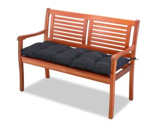 Poduška na lavicu 110 až 145x45x8 cm antracitová a krémová - 7